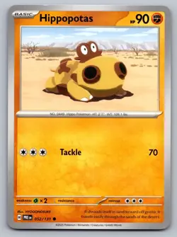 Pokemon TCG Prismatic Evolutions Hippopotas #52 - Image 1