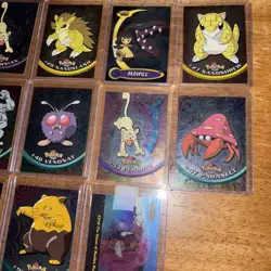 Lot of 13 Holo Topps TV Animation Pokemon Holos Foil - Blue/black Logo 1999 - Image 4