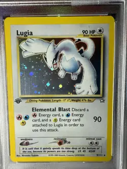 2000 POKEMON NEO GENESIS 1ST ED #9 LUGIA-HOLO PSA 5 - Image 2