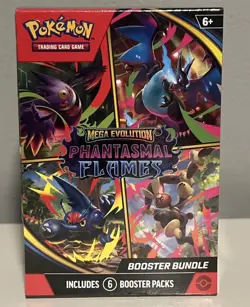 Pokemon Mega Evolution Phantasmal Flames Booster Bundle Sealed In Stock - Image 1