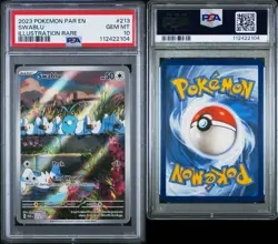 2023 Pokemon TCG Paradox Rift Swablu #213/182 PSA 10 GEM MT Illustration Rare - Image 3