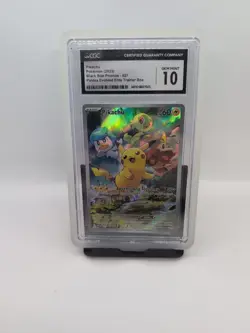 Pokemon Pikachu SVP027 Black Star Promos Paldea Evolved Full Art Holo CGC 10 Gem - Image 1