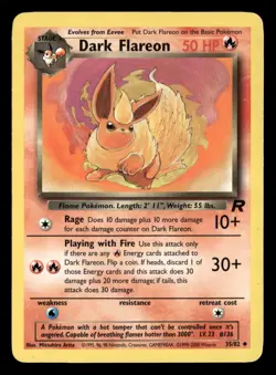 Dark Flareon - 35/82 - Uncommon - Team Rocket - Pokemon Card - LP - Image 1