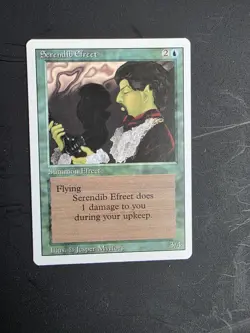 MTG Magic The Gathering Serendib Efreet Revised - Image 1
