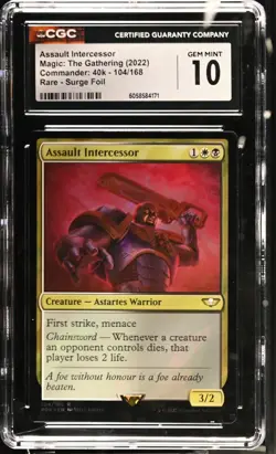 ASSAULT INTERCESSOR Warhammer 40k Surge Foil Rare CGC 10 MTG - Image 1