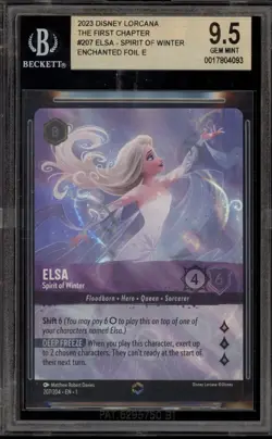 Disney Lorcana Elsa Spirit Of Winter Enchanted 207/204 The First Chapter BGS 9.5 - Image 1
