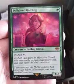 Delighted Halfling Rare 0158 Magic The Gathering Lord Of The Rings - Image 2