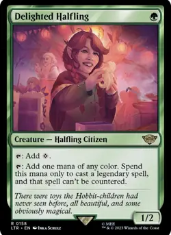 Delighted Halfling Rare 0158 Magic The Gathering Lord Of The Rings - Image 4