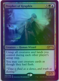 1 X MTG Magic The Gathering FNM Promo Prophet of Kruphix Foil rare ex condition - Image 1