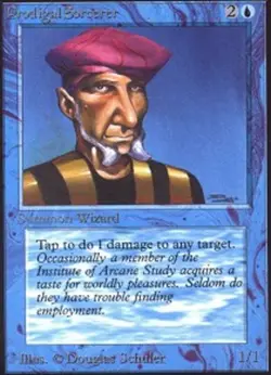 1x Prodigal Sorcerer Heavy Play, English 1st Edition Alpha MTG Magic - Image 1