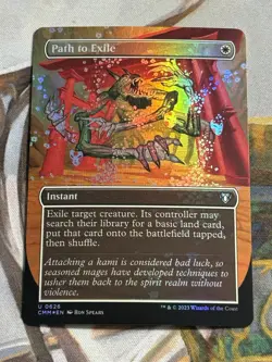 MTG - 1x Path to Exile - Borderless Foil Commander Masters NM - Image 3