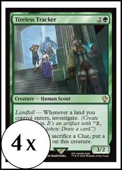 MTG - 4 x Tireless Tracker - Playset 4x x4 - Final Fantasy Commander - Image 1