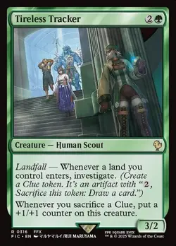 MTG - 4 x Tireless Tracker - Playset 4x x4 - Final Fantasy Commander - Image 2