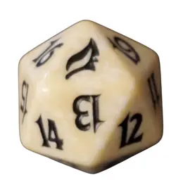 MTG Lorwyn White Spindown Die - Magic the Gathering D20 Life Counter - Image 1