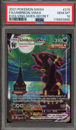 Pokemon Umbreon Vmax Evolving Skies SIR Alt Art PSA 10 Chaser/Mystery Pack - Image 1