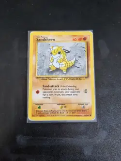 Sandshrew 62/102 Base set 1st edition Pokemon 1995 Rare FREE UK DELIVERY - Image 1