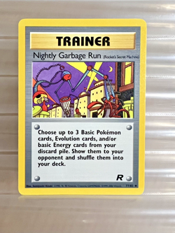 Pokemon Team Rocket TRAINER NIGHTLY GARBAGE RUN 77/82 Uncommon Unlimited Ed - Image 1