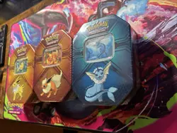 3 X SEALED Pokemon TCG Triple Effect Tin Set LOT Vaporeon Jolteon Flareon 820650102851 - Image 3