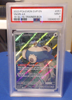 POKEMON-SNORLAX 051-BLACK STAR PROMO -151 ELITE TRAINER BOX-PSA 9 - Image 1
