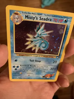 Misty's Seadra 9/132 Prerelease Pokemon Gym Heroes Holo Rare Must See!! - Image 4