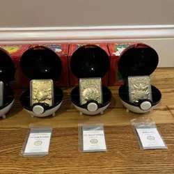 Pokemon 23k Burger King Gold Plated Trading Card Set Red Box Lot Of 6 - Image 3