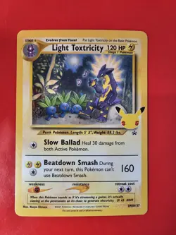 Pokemon Light Toxtricity SWSH137 Celebrations 25th Black Star Promo Holo Card! - Image 3