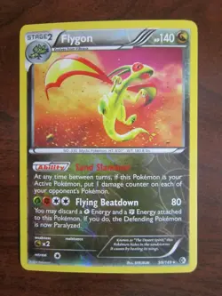 FLYGON REVERSE HOLO POKEMON CARD 99/149 BOUNDARIES CROSSED NEVER PLAYED NM- - Image 1