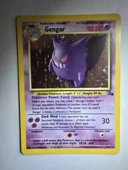 Pokemon Gengar Holo Fossil Unlimited LP 5/62 - Image 1