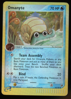 Pokemon 2003 Ex Sandstorm - Omanyte - Reverse Holo - 70 - Image 1