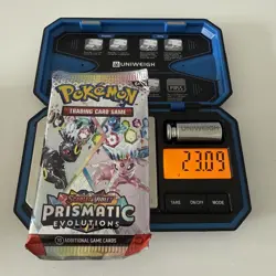 HEAVY 23.09g Prismatic Evolutions Booster Pack GOD PACKU Pokemon TCG - Image 1