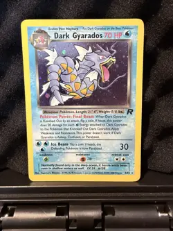 Pokemon Dark Gyarados Holo Rare TCG Card 8/82 (shipped in magnetic casing) - Image 1
