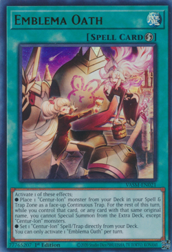 YUGIOH EMBLEMA OATH ULTRA RARE 1ST EDITION NEAR MINT VASM-EN021 - Image 1
