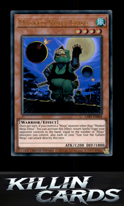 Masked Ninja Ebisu LART-EN064 Ultra Rare The Lost Art Promotion YuGiOh Card NM - Image 1