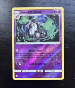 Alolan Marowak 75/236 Reverse Holo S&M Unified Minds Pokemon Card MP - Image 1