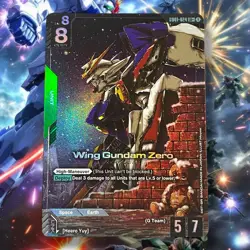 Wing Gundam Zero GD01-024 LR+ Alt Art GUNDAM NEWTYPE RISING TCG CARD NM ENGLISH - Image 1