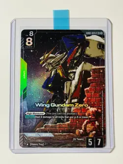 Wing Gundam Zero GD01-024 LR+ Alt Art GUNDAM NEWTYPE RISING TCG CARD NM ENGLISH - Image 2