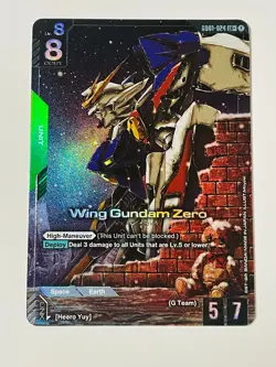 Wing Gundam Zero GD01-024 LR+ Alt Art GUNDAM NEWTYPE RISING TCG CARD NM ENGLISH - Image 3