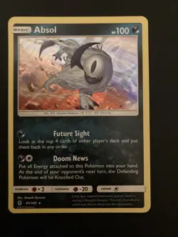 Pokemon TCG Absol Guardians Rising Reverse Holo Holo Rare Card 81/145 LP/MP - Image 1