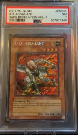 Yu-Gi-Oh D.D. Assailant Secret Rare Card DR04-EN244 PSA 7 | POP: 4 | Vintage - Image 1