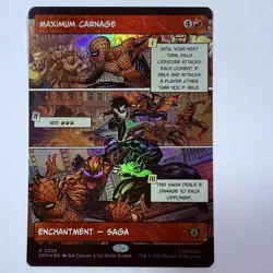 Magic The Gathering Mtg Foil Maximum Carnage Spider-Man Borderless Near Mint - Image 1