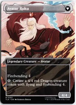 MTG The Legend of Roku (Borderless) M TLA 357 NM Normal - Image 2