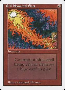 MTG Red Elemental Blast Unlimited Edition Common NM - Image 1