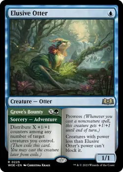 NM Elusive Otter, MTG, Wilds of Eldraine, Magic the Gathering, 225 - Image 1