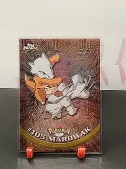 2000 Pokemon Game Topps Chrome Marowak TV Rare Base Set Series 2 - Image 1