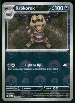 Krokorok (Poke Ball Pattern) 058/086 Common Holo NM Pokemon SV: Black Bolt - Image 1