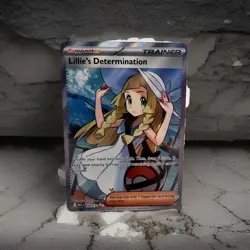 Pokemon LILLIE'S DETERMINATION 169/132 Mega Evolution RARE FULL ART - Image 1