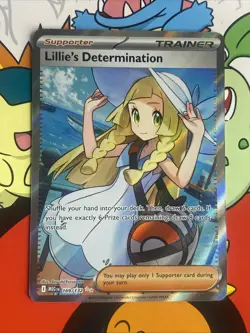 Pokemon TCG Lillie's Determination Trainer Mega Evolutions Ultra Rare 169/132 NM - Image 1