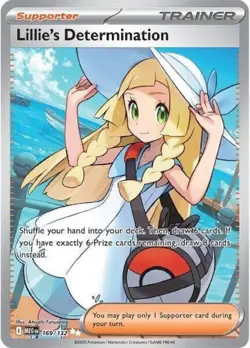 1x Lillie's Determination | Mega Evolution | 169/132 | Ultra Rare | NM | Pokemon - Image 1