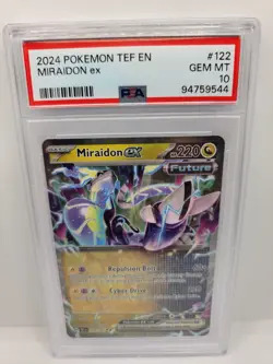 2024 Pokemon Temporal Forces MIRAIDON EX #122 PSA 10 - Image 1