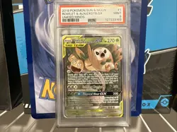 2019 POKEMON SUN & MOON UNIFIED MINDS 1/236 ROWLET & ALOLAN EXEGGUTOR GX PSA 9 - Image 1